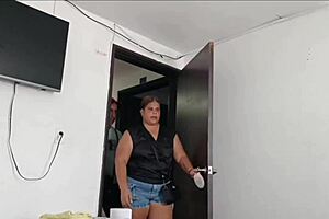 grabbed my fat neighbor's wife for hotel deepthroat on his monster cock cuck at work