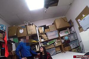 Two Cocks Punish Small Tits Brunette's Throat And Pussy In Garage Domination!