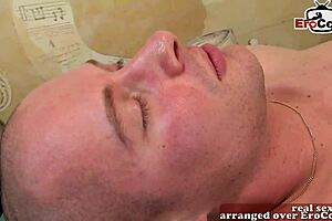 Petite milf massages guy into oiled skinny tits sex seduction