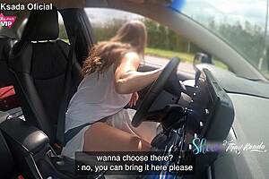 fruit vendor gropes hot wife's pussy at market.