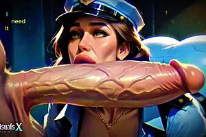 Busty Police Milf Fantasizes Monster Cocks in SPH Inner Monologue