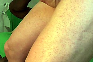 Milf Takes Two Massive Cum Shots Deep in Her Thong-Clad Pussy!