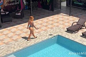 I can't believe my stepson masturbates watching me sunbathe in my bikini