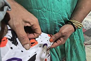 HUSBAND DIRTY TALKS Hindi While OILED MASSAGING HOT MUSLIM WIFE'S Curvy Pussy!