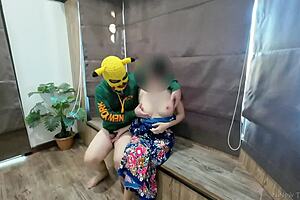 Thai teen in sarong rides cock to creampie in natural pov