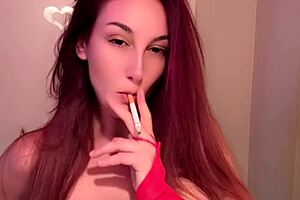 Artemisia Love Smokes While Flaunting Big Tits Fetish