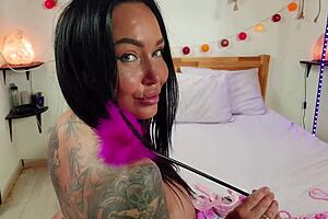 Oiled Russian deepthroats in bdsm then gulps huge cumshot