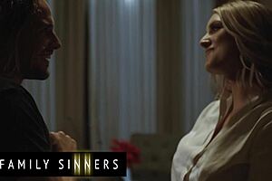 Smoking milf titty fucks son-in-law then takes spanking