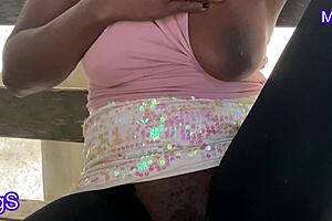 Naughty African Beach Slut Flashes Trimmed Pussy And Goes Wild Publicly