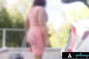 Natasha Nice and Ex-Wife Karen Dive into Oily Kink with Rough Lesbian Fingering Scissoring