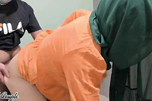 Hijab Muslim Wife Cums Twice On Glass From Hubby's Doggystyle Pound?