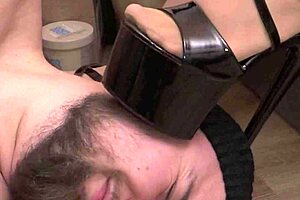 Kneel at mistress's feet and earn her strapon pegging reward