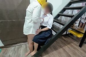 thai college cutie rides cock pov creampie licks wet pussy moaning!