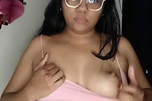 Hairy Latina Allison Vega strips naked for solo pussy play