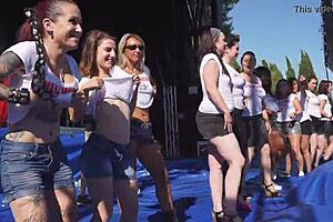 Abricoff's Wet T-Shirt Lingerie Exhibitionists!