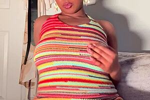 hot milf dexter's mom cosplay flashes wet gushy pink pussy fingering