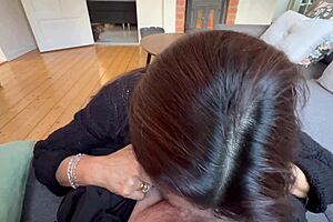 Does this hot milf's natural tits make you wanna cum in her mouth after rimming?