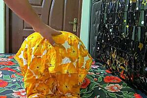 Stepbrother cums big natural tits tight pussy