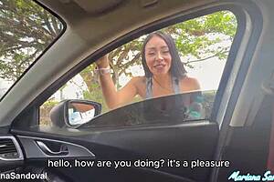 Big Black Cock Pounds Horny Colombian Mariana Sandoval In Car Public Ride