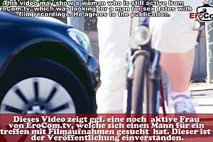 german squirt slut meets fan for outdoor pov fuck