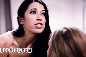 hey husband you watching your wives share my cock in this rough threesome ride?