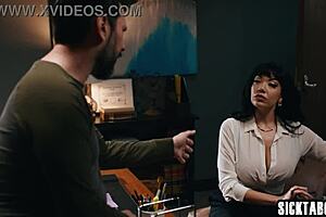 Desperate big tits milf drops to knees for rough blowjob