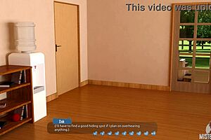 A busty brunette teen babe helps restart the action with close-up cumshot fun.