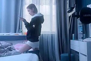 skinny korean girl shorts let panties peek bigo live moments