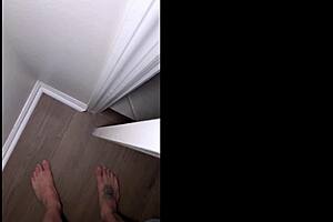 Slutty blonde big boobs MILF stepmom films hardcore POV sex tape with young stepson