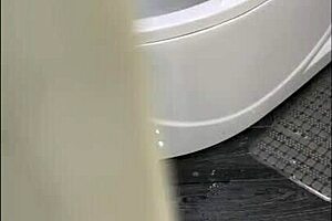 pervy stepson spies huge-ass milf masturbating in shower