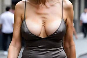 busty milfs bounce massive natural tits braless outdoors compilation