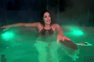 Hot stepmom bathes naked for stepson, begs his fingers in her wet pussy?