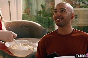 thanksgiving with bbw stepmom codi vore feeding her black stepson