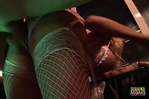 Three Milf Strippers Fuck Big Dicks in Lingerie Club