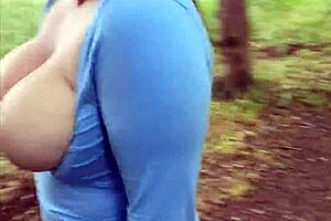 Hey stranger, grope my fat Latina ass and huge boobs outdoors!