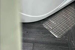 pervy stepson spies huge-ass milf masturbating in shower