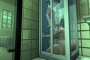 Naughty Maid's Big Tits Drip in Sinful Shower Ep 5