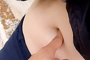 Watch me finger her sexy latina belly button fetish in park