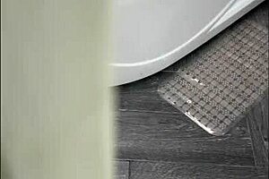 pervy stepson spies huge-ass milf masturbating in shower