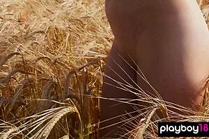 wanna see busty blonde milf jenessa dawn strip naked in wheat field?