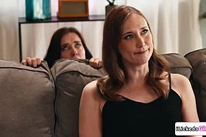 lesbian stepdaughter rims stepmom's ass then fucks her with buttplug