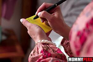 stepmom battles girlfriend for stepson's cock in old young taboo competition