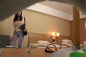 Japanese milf cosplayer bares huge natural tits for hotel shoots