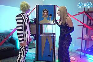 beetlejuice cosplay threesome wrecks wednesday addams and big tits stepmom's wet pussies?