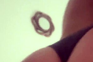 Leather-Clad Latina Twerks Tease In Blue Lingerie Perfection!