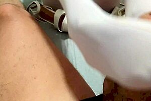 milf footjob in pantyhose heels ends with huge pov cumshot 💦👠