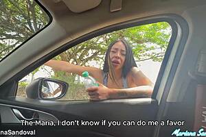 Big Black Cock Pounds Horny Colombian Mariana Sandoval In Car Public Ride