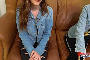 Lola gags cock then takes facial cumshot pov!