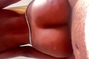 ebony teen's huge ass begs for black monster cock worship