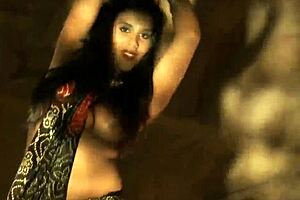 Exotic Indian beauty teases in erotic solo play